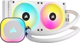 "Corsair" iCUE LINK H100i RGB skystojo procesoriaus aušintuvas - 240 mm AIO - QX120 RGB ventiliatorius - tinka "Intel® LGA 1700", AMD® AM5 - pridedamas "iCUE LINK" sistemos koncentratorius - baltos spalvos