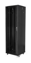 "lanberg" Vienos Sekcijos Rakinama Spintelė Ff01-6642-12b (42u; 19''; 2050mm / 600mm / 600mm; Stovinti; Kieta, Stiklinė