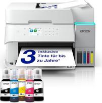 "Epson EcoTank ET-3956" baltas A4 formato daugiafunkcinis spausdintuvas su "Wi-Fi" ir "AirPrint" rašalo rezervuaru, automatiniu dokumentų tiektuvu, dvipusiu spausdinimu, nuskaitymu ir kopijavimu, iki 3 metų naudojamo rašalo garantija