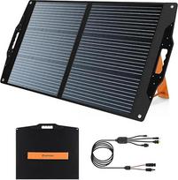 "FlexSolar" 100 W sulankstoma saulės baterija, IP67 nešiojamų saulės baterijų rinkinys su QC3.0 / USB-A/C/DC7909/5521/XT60/Anderson išėjimais, monokristalinis saulės įkroviklis, skirtas maitinimo stotims, nešiojamiesiems kompiuteriams, RV, lauko stovyklav