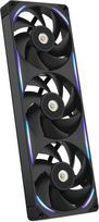 "NZXT F360X Performance" vieno rėmo ventiliatorius - 3x 120 mm PWM RGB kompiuterio korpuso ventiliatorius - didžiausias oro srautas ir statinis slėgis - LCP rėmas ir sparneliai - magnetinis dinaminis guolis - juodas