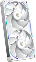 "NZXT F280X Performance" vieno rėmo ventiliatorius - 2x 140 mm PWM RGB kompiuterio korpuso ventiliatoriai - didžiausias oro srautas ir statinis slėgis - LCP rėmas ir sparneliai - magnetinis dinaminis guolis - baltos spalvos