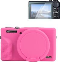 "Rieibi" silikoninis dėklas "Canon G7X Mark III" dėklas, "G7X Mark III" priedai su 2 dalių ekrano apsauga, nuimama objektyvo apsauga "Canon G7X Mark III" skaitmeniniam fotoaparatui
