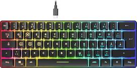 "Speedlink Letos" - RGB žaidimų klaviatūra 60 %, laidinė, nuimamas USB-C laidas, apsauga nuo vaiduoklių, įvairūs apšvietimo režimai, vokiškas QWERTZ išdėstymas, juoda