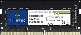 "Timetec Premium" 8GB DDR4 3200MHz (arba 2933MHz, arba 2666MHz) PC4-25600 Non-ECC Unbuffered 1.2V CL22 1Rx8 Single Rank 260 Pin SODIMM atminties atnaujinimas, skirtas nešiojamiesiems ir nešiojamiesiems kompiuteriams
