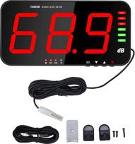 13 colių didelis LED skaitmeninis garso lygio matuoklis 30 dB - 130 dB decibelų matuoklis DC5V 1A mikro USB skaitmeninis decibelų matuoklis su signalu, dB matuoklis klasėms, kambariui, studijai, namams, gamyklai