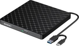 BENEWY išorinis DVD diskas Išorinis USB 3.0 CD diskas Išorinis USB C CD/DVD įrašymo įrenginys Išorinis diskas nešiojamajam kompiuteriui su "Windows 11/10/8.1/7 PC Desktop MacBook Mac OS Linux