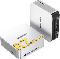 GEEKOM mini kompiuteris "A8 Max" su "AMD Ryzen 7 8745HS", 2,5Gb/s dvigubas LAN prievadas, DDR5 RAM + 1 TB M.2 NVMe SSD, mini kompiuteris "W-11 Pro" | 8 USB | 8K Quad ekranas, skirtas žaidimams / kūrybiškumui / biurui