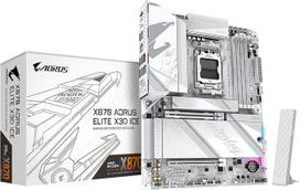 GIGABYTE X870 AORUS Elite X3D Ice Pagrindinė plokštė - palaiko AMD Ryzen 9000 procesorius, 16+2+2 fazių skaitmeninis VRM, iki 9000 Hz DDR5 (OC), 2xPCIe 5.0 + 2xPCIe 4.0, Wi-Fi 7, 2.5GbE LAN, USB 4