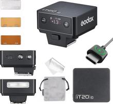 GODOX IT20C fotoaparato blykstė, IT20C TTL mini blykstės, 700 blyksnių, atkūrimo laikas tik 1,5 sekundės, suderinama su "Canon EOS R RP R5 R6 R6 R7 R5 Mark II R6 Mark II 90D 750D M50 M3 (juoda)