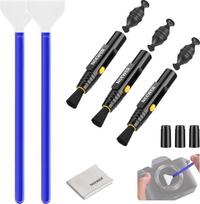 NEEWER 6 in 1 fotoaparato objektyvo valymo rinkinys elektronikai, išmaniesiems telefonams, planšetiniams kompiuteriams, 3 x dvigubos galvutės objektyvo valymo rašiklis + 2 x 24 mm viso formato jutiklio tamponai + 1 x valymo šluostė, HM-48