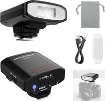NEEWER Basics 5600K mini fotoaparato blykstė Speedlite GN12, 2000 mAh/500 blyksnių/0,1-1,8 s įkrovimo laikas, suderinama su "Canon Fujifilm Sony Nikon" skaitmeniniais fotoaparatais su standartiniu "Hot Shoe", skirta fotografuoti studijoje