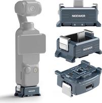 NEEWER įkrovimo adapterio pagrindas, suderinamas su DJI Osmo Pocket 3 gimbalu, C tipo įkrovimas su 1/4 colio sriegiu, "Arca" tipo uodega, magnetinis atlenkiamasis pirštas, skirtas trikojo ir veiksmo kamerų laikiklių priedams, AC018