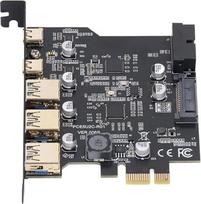 PCIe į USB 3.2 Gen 2 adapterio kortelė, 20Gb/s 3xUSB A 2xUSB C 5 prievadų PCI Express išplėtimo kortelė, skirta "Linux" OS X kompiuteriui
