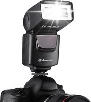 Powerextra Professional DF-400 Speedlite fotoaparato blykstė, skirta "Canon Nikon Pentax Samsung Fujifilm Olympus Panasonic Sigma Minolta Leica Ricoh" DSLR fotoaparatams ir skaitmeniniams fotoaparatams su vieno kontakto lizdu