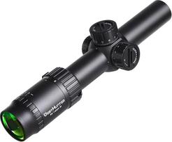 WestHunter Optic HD 1-6x24 infraraudonųjų spindulių SFP medžioklinis optinis taikiklis medžioklei, 30 mm, raudonai žalias apšvietimas, tikslūs taktiniai 1/5 MIL šaudymo optiniai taikikliai | 2 kryželių tipai