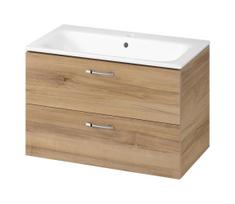 Cersanit S801-539 - Pakabinama vonios spintelė su kriaukle NIKO 80x45 cm, riešutas