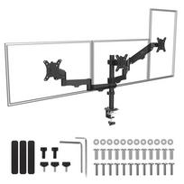 Maclean 3 monitorių laikiklis, dujų spyruoklė, 17"-27", 2-8kg, juodas, MC-137