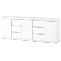 Komoda Hurtownia-Mebli Agnes, Balta, 200 cm, Moderni miegamasis jaunimas talpi 6 stalčiai