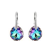 Sidabriniai auskarai moterims DiamondSky „Frozen Edges (Vitrail Light)" su Swarovski kristalais
