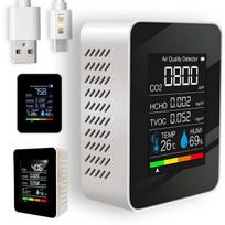 5in1 patalpų oro kokybės jutiklis – monitorius LIVMAN ZN-MT05 su temperatūros ir drėgmės stebėjimu bei USB įkrovimu, 1200mAh
