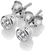 Hot Diamonds Sidabriniai auskarai su topazu ir tikru deimantu Willow DE584 sHD1151