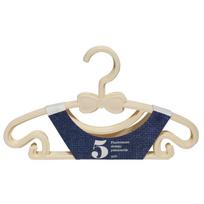 Plastikinės drabužių pakabos BESK 30x17cm 5vnt Balta