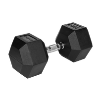 Gumuotas ketaus hantelis HEX 30 kg REBEL ACTIVE