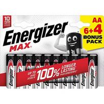 Energizer battery Max Alkaline AA CHP10 6+4 7638900437768