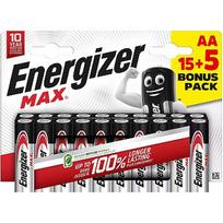Energizer battery Max Alkaline AA CHP20 15+5 7638900437850