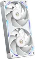"NZXT F240X Performance" vieno rėmo ventiliatorius - 2x 120 mm PWM RGB kompiuterio korpuso ventiliatoriai - didžiausias oro srautas ir statinis slėgis - LCP rėmas ir sparneliai - magnetinis dinaminis guolis - baltos spalvos