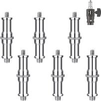 "Selens" 6 dalių standartinis 1/4 į 3/8 varžto adapterio kaištis Metalinis vyriškas konverterio sriegis, skirtas fotografijos studijos šviesos stovui Trikojis Monopodas Kamuolinė galvutė Apšvietimas Blykstė Fotografija