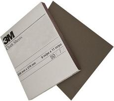 3M Schleifpapier 011 K, 11 Länge x 9 Breite, feine Körnung (50 Stück), Schwarz, 50
