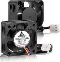 GDSTIME 2 vnt. 12 V 4020 ventiliatorius 4 kontaktų 40 mm x 20 mm PWM dvigubo rutulinio guolio bešepetėlinis aušinimo ventiliatorius 5000 aps/min