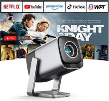 Išmanusis 4K projektorius, suderinamas su "Netflix" ir 28000L TOF automatinio fokusavimo/trapezoidinės korekcijos funkcija, "XuanPad" projektorius su "WiFi 6" ir "Bluetooth", 210° kampu besisukantis namų kino / lauko projektorius mobiliajam telefonui / ko