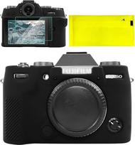 Silikoninis dėklas Fujifilm XT50 dėklui, priedai su 2 dalių ekrano apsauga, nuimama objektyvo apsauga Fujifilm X-T50 skaitmeniniam fotoaparatui