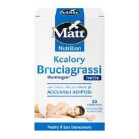 MATT KCalory Bruciagrassi Thermogen Notte, svorio kontrolei, 30 tablečių