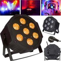 LED Prožektorius - Light4Me TRI PAR Basic 7x9 70W DMX Juodas