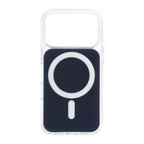 CLEAR FUSION MAG COVER Case compatible with MagSafe for IPHONE 15 Pro in navy blue
