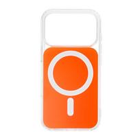 CLEAR FUSION MAG COVER Case compatible with MagSafe for IPHONE 17 in hermès orange