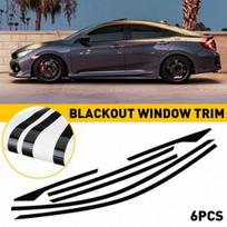 2016- For Honda Civic Sedan Chrome Delete Blackout Window Trim matte Black