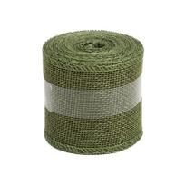 5M/Roll Burlap Ribbon 6cm Colorful Natural Jute Ribbon Jute Fabric Trims Ribbon for DIY Christmas Wrapping Crafts Wedding Decor 6X500 CM žalia