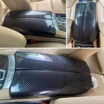Carbon Fiber Color Center Armrest Box Trim Cover ABS For BMW 7 Series F01 F02