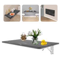 80*40cm MDF sulankstomas sieninis rašomasis stalas, juodas stačiakampis sieninis sulankstomas stalas valgomojo stalui, biuro stalas juoda