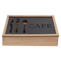 Range-couverts - DKD Home Decor - Vintage - Métal et Aluminium - Marron - 25x18x6 cm juoda