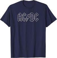 Oficialus AC/DC dantytas logotipas, vintažiniai grupės marškinėliai S