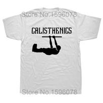 Juokingi Calisthenics Geriausia sporto marškinėliai Vyrams Moterims Spausdinti trumpomis rankovėmis Mados Fitneso Laisvi Kvėpuojantys Camisetas Hombre S