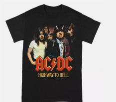 Nauji Ac Dc Highway To Hell Vyriški marškinėliai Juodi medvilniniai S-5XL L