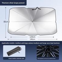 Automobilio priekinio stiklo saulės skėtis Stiklo apsauga nuo saulės Šilumos izoliacija Vasarinis automobilio priedas 140x80cm