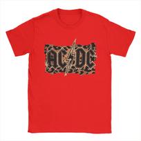 Vyriški marškinėliai Rock and Roll AC-DC Leopardas Laisvalaikio Grynos medvilnės T-shirt'ai Trumpomis rankovėmis T-shirt'ai Apvalia kaklo iškirpte Drabužiai Vasara S